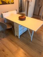 Klaptafel met 2 stoelen - Nieuwstaat!, Huis en Inrichting, Tafels | Eettafels, Ophalen, Kunststof, 50 tot 100 cm, Rechthoekig