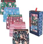 Kerst Boxershorts Cadeau/ Geschenkset Gianvaglia 5 stuks, Kleding | Heren, Ondergoed, Verzenden, Overige kleuren, Boxer