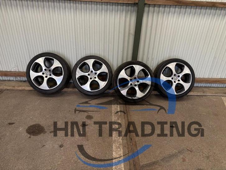 Vw Golf 5 velgen set Gti, Auto-onderdelen, Banden en Velgen, Banden en Velgen, Zomerbanden, 18 inch, 225 mm, Personenwagen, Gebruikt