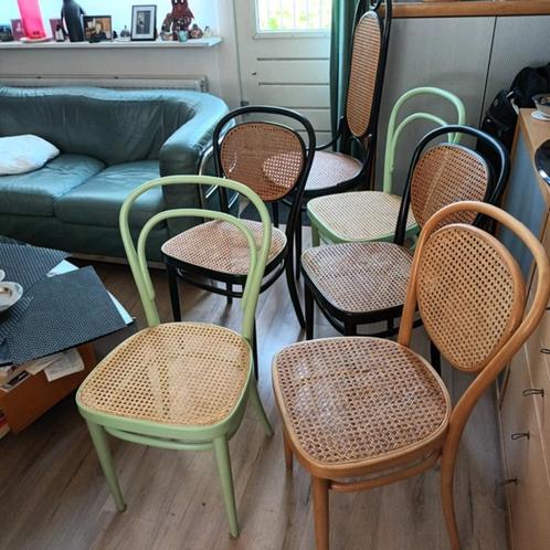 thonet bistro  keuken stoelen, Huis en Inrichting, Stoelen, Gebruikt, Vijf, Zes of meer stoelen, Hout, Riet of Rotan, Zwart, Ophalen