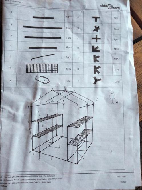 Tuinkas, Tuin en Terras, Bergingen en Tuinkasten, Nieuw, Overige typen, Kunststof, Ophalen of Verzenden
