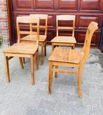 4 Antieke eiken stoelen Franse stijl brocante eiken stoelen, Ophalen