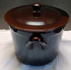 Vintage  aardewerk pot. oranje bruin, Antiek en Kunst, Antiek | Keramiek en Aardewerk, Ophalen of Verzenden