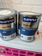 Gamma muurverf 2 potten, Doe-het-zelf en Verbouw, Verf, Beits en Lak, Minder dan 5 liter, Ophalen of Verzenden, Verf