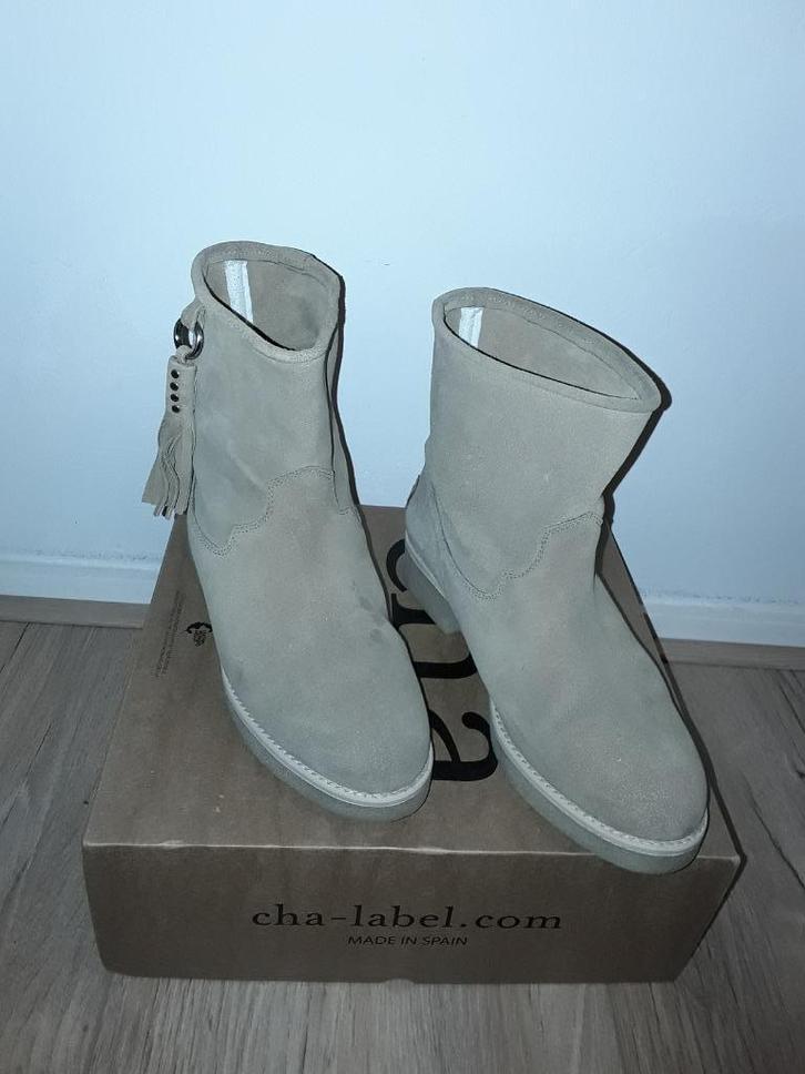 Cha Label Classic Low Summer Mushroom Beige Laarsjes Maat 40, Kleding | Dames, Schoenen, Zo goed als nieuw, Lage of Enkellaarzen