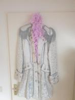 Lange dames jas carnaval zilverkleurig, Kleding | Heren, Ophalen of Verzenden, Gedragen, Maat 48/50 (M), Kleding