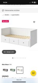 Ikea uitschuifbaar bed /bedbank 80-200 tot 160-200, Huis en Inrichting, Gebruikt, Wit, Tweepersoons, Ophalen of Verzenden