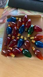 20 Oude 3 watt gekleurde lampjes voor de kerstverlichting, Diversen, Kerst, Ophalen of Verzenden, Gebruikt