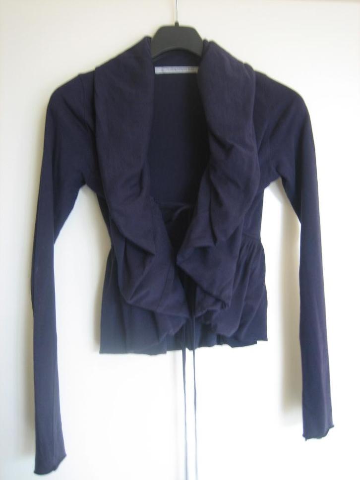 Zeer apart donkerblauw roezelvestje KEMPERMAN 36-38 snazzeys, Kleding | Dames, Truien en Vesten, Nieuw, Maat 36 (S), Blauw, Verzenden