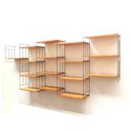 Groot vintage design wandrek wandmeubel wandsysteem jaren 60, Verzenden, Zo goed als nieuw