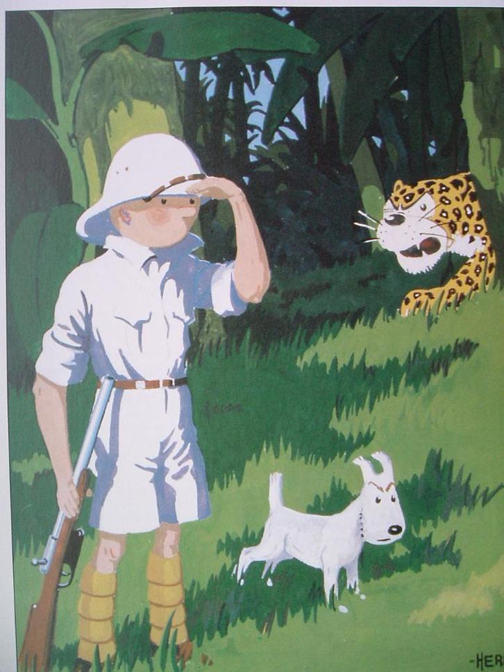 Kuifje collectie: Kuifje in Afrika + Amerika + Biogr. Hergé., Boeken, Stripboeken, Zo goed als nieuw, Eén stripboek, Ophalen of Verzenden