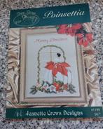 4 borduurpatronen Jeanette Crews Dew Drop Poinsettia, Autum,, Ophalen of Verzenden, Zo goed als nieuw, Handborduren, Patroon