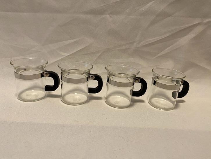 Design  Set van 4 Espresso /Ristretto  Bodum Chambord, Huis en Inrichting, Keuken | Servies, Gebruikt, Kop(pen) en/of Schotel(s)