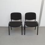 Car kantinestoelen - zwarte stof, Huis en Inrichting, Ophalen, Gebruikt, Zwart, Stof