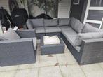 Loungeset antraciet (moet weg ivm verbouwing), Tuin en Terras, Ophalen, Kunststof, Gebruikt, 6 zitplaatsen
