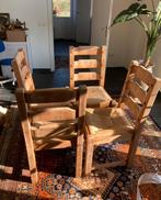 4 Ibiza-style boho eetkamerstoelen eiken, Ophalen