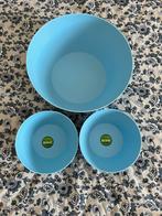 Drie lichtblauwe melamine schalen van Excellent Houseware, Overige materialen, Ophalen of Verzenden, Overige stijlen, Schaal of Schalen