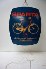 Vintage Sparta fietsen reclame lichtreclame/lichtbak, Verzamelen, Ophalen, Gebruikt, Lichtbak of (neon) lamp