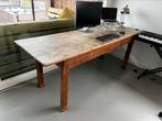 Karakteristieke houten eettafel / werktafel / bureau, 50 tot 100 cm, Gebruikt, Rechthoekig, Ophalen