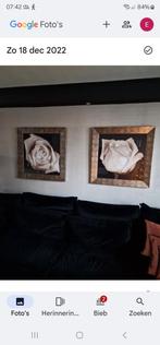 2 schilderijen van rozen, Huis en Inrichting, Woonaccessoires | Lijsten, 75 tot 100 cm, Ophalen of Verzenden, Zo goed als nieuw