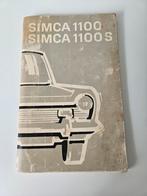 Originele Simca 1100 Handleiding / Instructieboekje, Ophalen of Verzenden