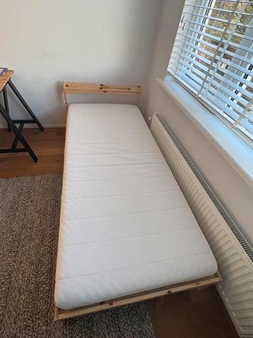 NEIDEN bedframe 90x200 met lattenbodem & matras - afbeelding 2