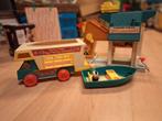 Fisher-Price Play Family Camper met Boot & Laadstation, Ophalen of Verzenden, Gebruikt, Jongen of Meisje