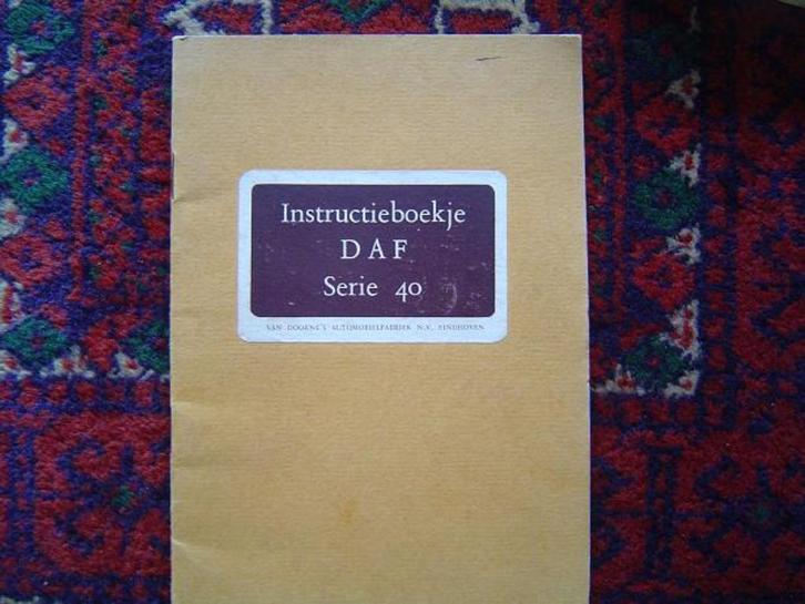 DAF chassis serie 40 instructie boekje, Auto diversen, Handleidingen en Instructieboekjes, Ophalen of Verzenden