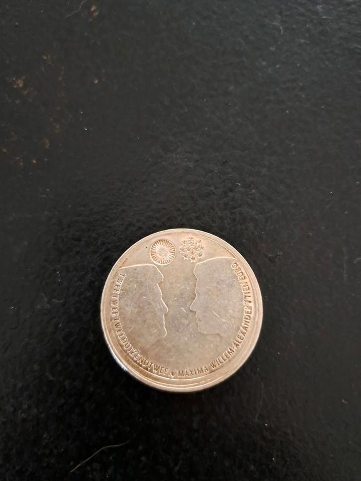 Zilveren Huwelijksmunt Willem-Alexander & Maxima, Postzegels en Munten, Munten | Nederland, Losse munt, Euro's, Koningin Beatrix