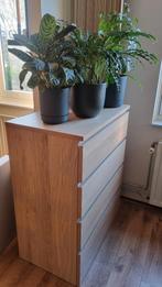 Ladekast eikenfineer MALM IKEA, Ophalen, 100 tot 150 cm, Eikenfineer, 50 tot 100 cm