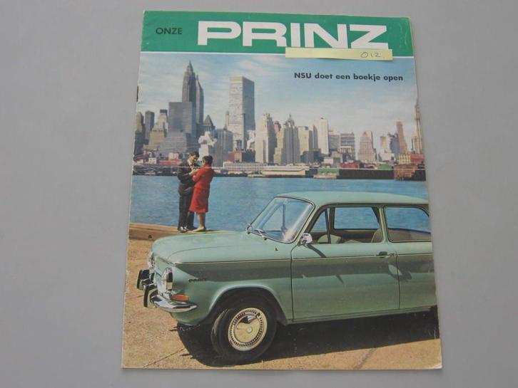 NSU 012 Onze Prinz. NSU doet een boekje open. folder, Boeken, Auto's | Folders en Tijdschriften, Zo goed als nieuw, Overige merken