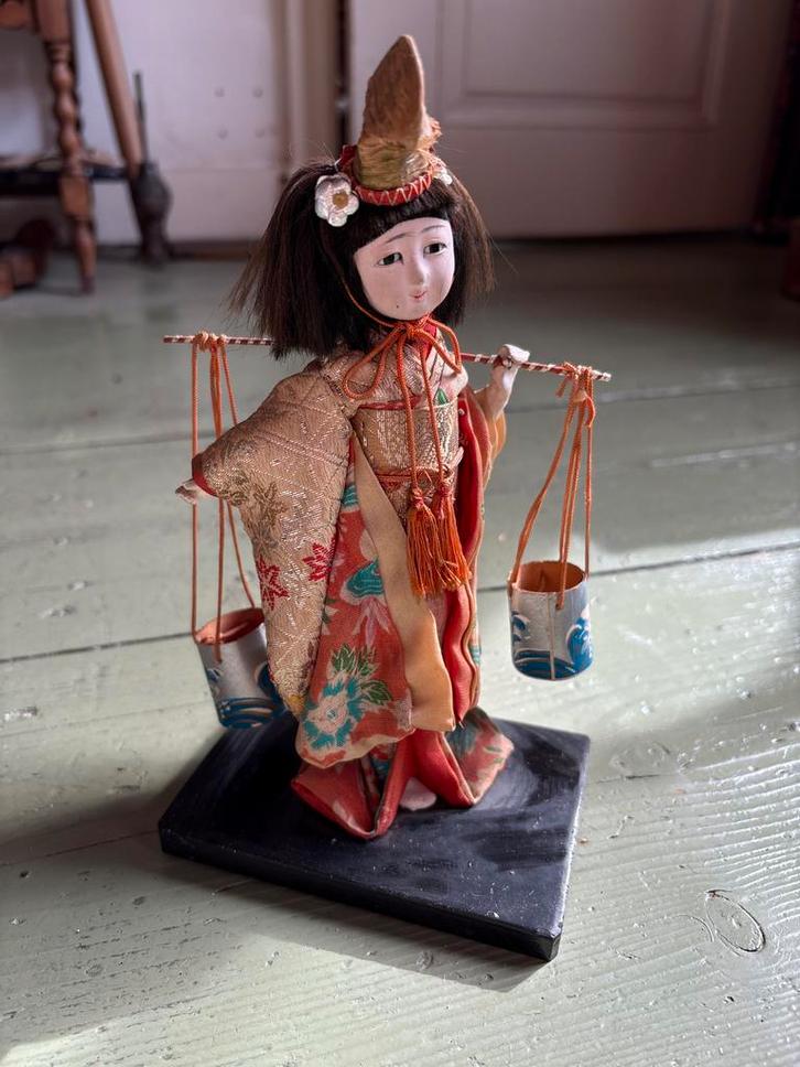 Antiek Japans Popje met Emmertjes, Antiek en Kunst, Antiek | Speelgoed, Ophalen of Verzenden