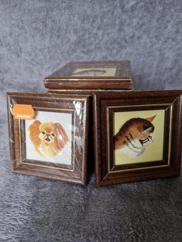 Mini foto lijstjes houten-gouden frames beschikbaar voor biedingen