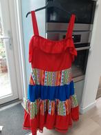 Carnaval jurk in Mexicaans mt S, Carnaval, Ophalen of Verzenden, Zo goed als nieuw, Kleding