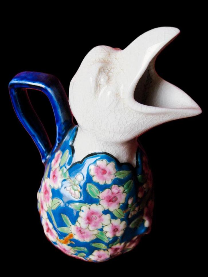 Melkkruik Blue de La Louviere crushe in Creus kuiken, Antiek en Kunst, Antiek | Keramiek en Aardewerk, Ophalen