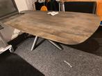 Ovale eettafel mangohout 240x100, Ophalen, 100 tot 150 cm, Vijf personen of meer, Ovaal