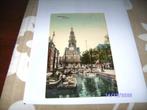 Alkmaar Zijdam 1908 kleur gracht boten gelopen + pz, Ophalen of Verzenden, Voor 1920, Gelopen, Noord-Holland