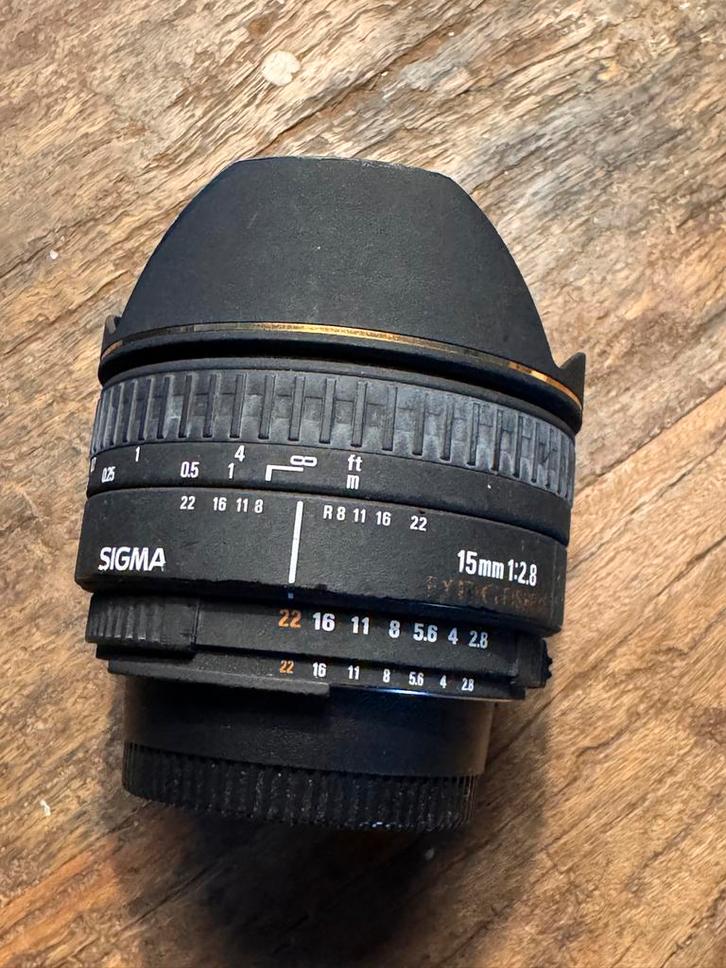 Sigma 15mm f2.8 Fisheye Lens voor Nikon F, Audio, Tv en Foto, Fotografie | Lenzen en Objectieven, Gebruikt, Groothoek Fisheye-lens