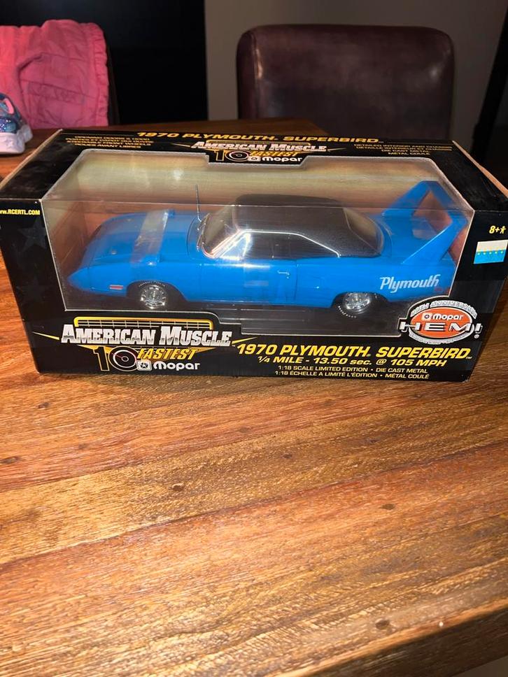Ertl American Muscle 1970 Plymouth Superbird, Hobby en Vrije tijd, Modelauto's | 1:18, Nieuw, Auto, ERTL, Ophalen of Verzenden