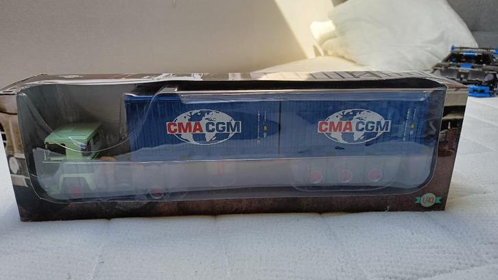 Scania LBT 141 V8 1/43 containertransport, Hobby en Vrije tijd, Modelauto's | 1:43, Nieuw, Bus of Vrachtwagen, Overige merken