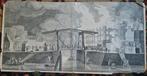 Antieke gravure brand, brandweer, 20 euro, KOOPJE, R'dam, Antiek en Kunst, Ophalen of Verzenden