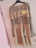Prachtige jurk mt 42 feestjurk kerst galajurk cocktail jurk, Kleding | Dames, Jurken, Beige, Maat 42/44 (L), Nieuw, Ophalen of Verzenden