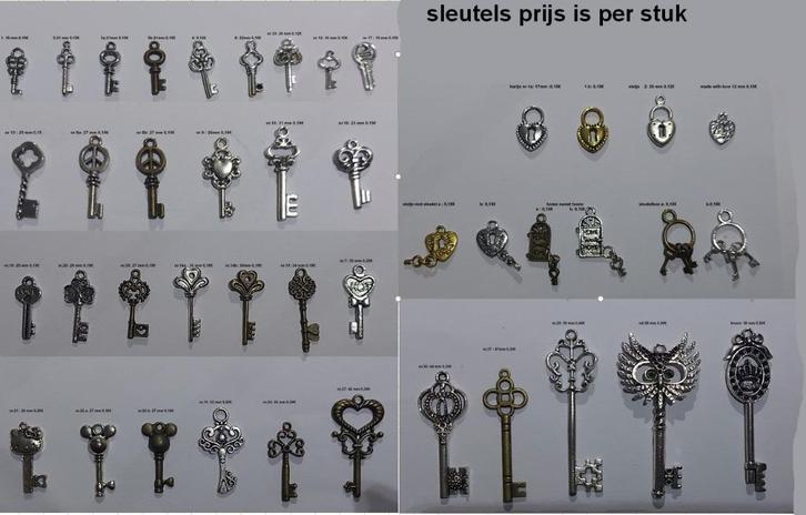 Sleutel charms, Hobby en Vrije tijd, Scrapbooking, Nieuw, Versiering of Embellishment, Ophalen