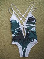 Badpak met palmenprint, maat 36, nieuw, Kleding | Dames, Badmode en Zwemkleding, Oosterveldweg 15, 7274 DZ, Verzenden, Nieuw, Badpak