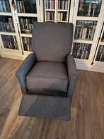 #0691 Relaxfauteuil - Blauwe (op foto lijkt grijs) Stof, Ophalen, Minder dan 75 cm, Zo goed als nieuw, Stof