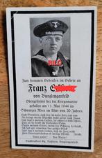 Sterbebild Duits Kriegsmarine Zwarte Zee 1944 U-Boot, Verzamelen, Ophalen of Verzenden, Marine, Duitsland