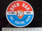sticker open dag 1984 JWF kazerne assen logo leger, Verzenden, Zo goed als nieuw, Bedrijf of Vereniging