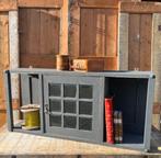 Pronk kast hangkast wand kastje grijs 100 x 21,5 x 46,5 cm, Huis en Inrichting, Kasten | Vitrinekasten, Ophalen, Brocante landelijk