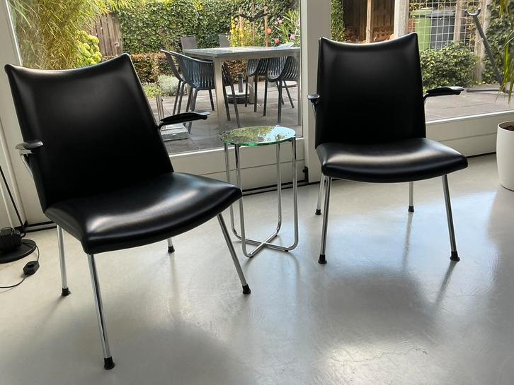 Fauteuils in Gispen stijl, Huis en Inrichting, Fauteuils, Gebruikt, Kunststof, 50 tot 75 cm, Minder dan 75 cm, Ophalen