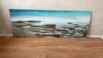 Zeezicht in een glasplaat. 160 x 60 cm., Antiek en Kunst, Ophalen
